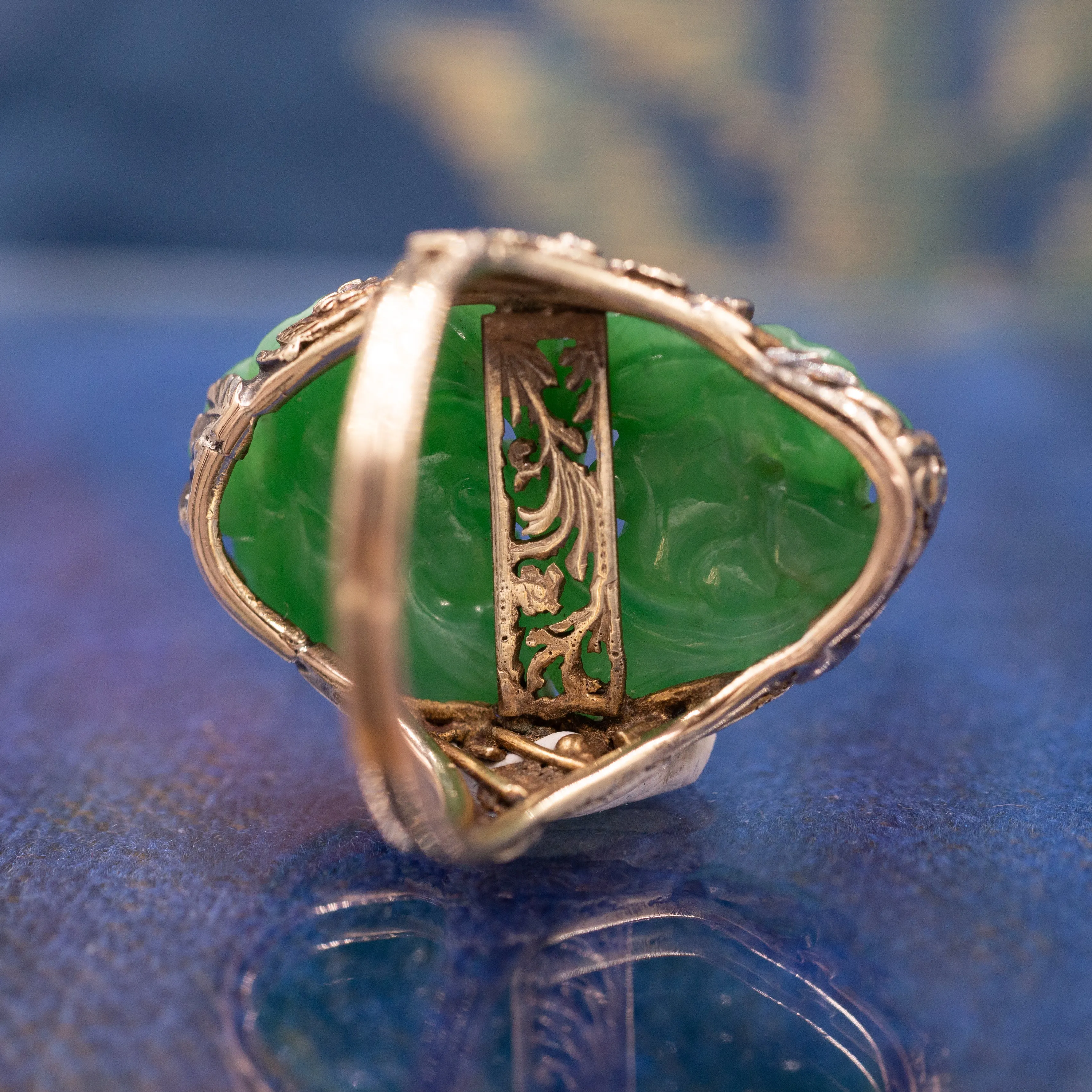 Antique Carved Jade Ring