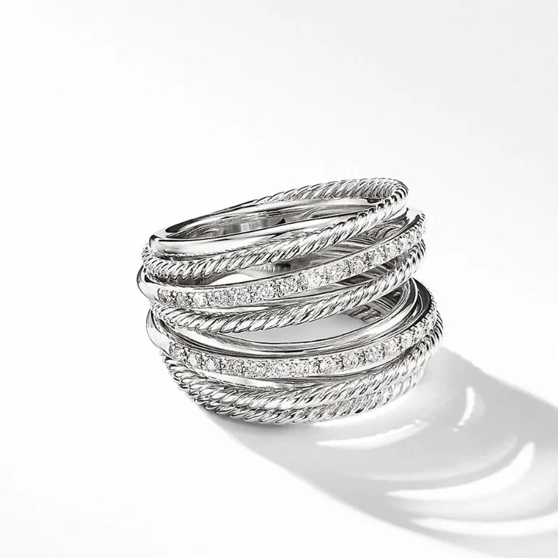 Antique Silver Sapphire Ring for Women Wedding Jewelry