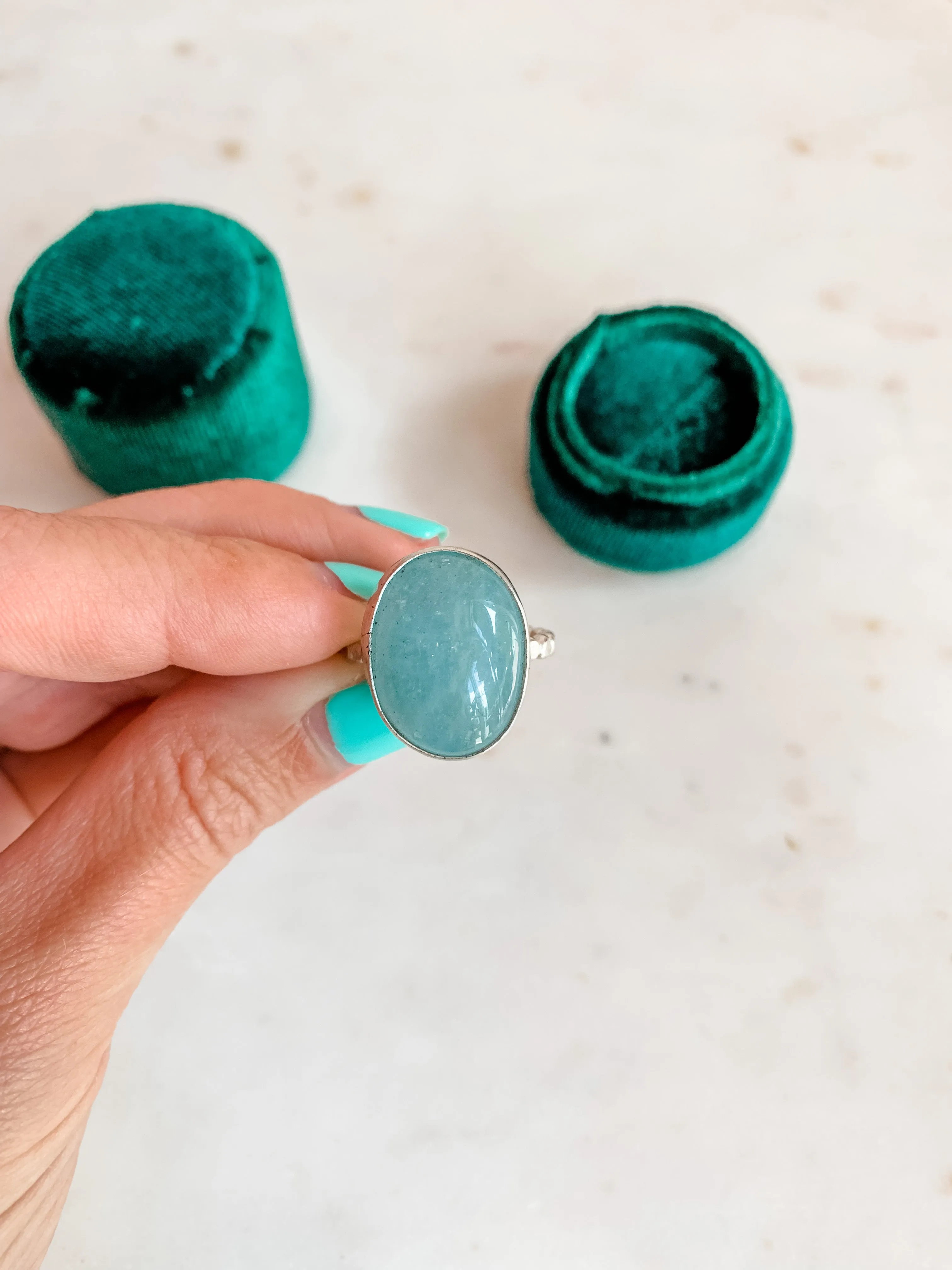 Aquamarine Statement Ring - 9