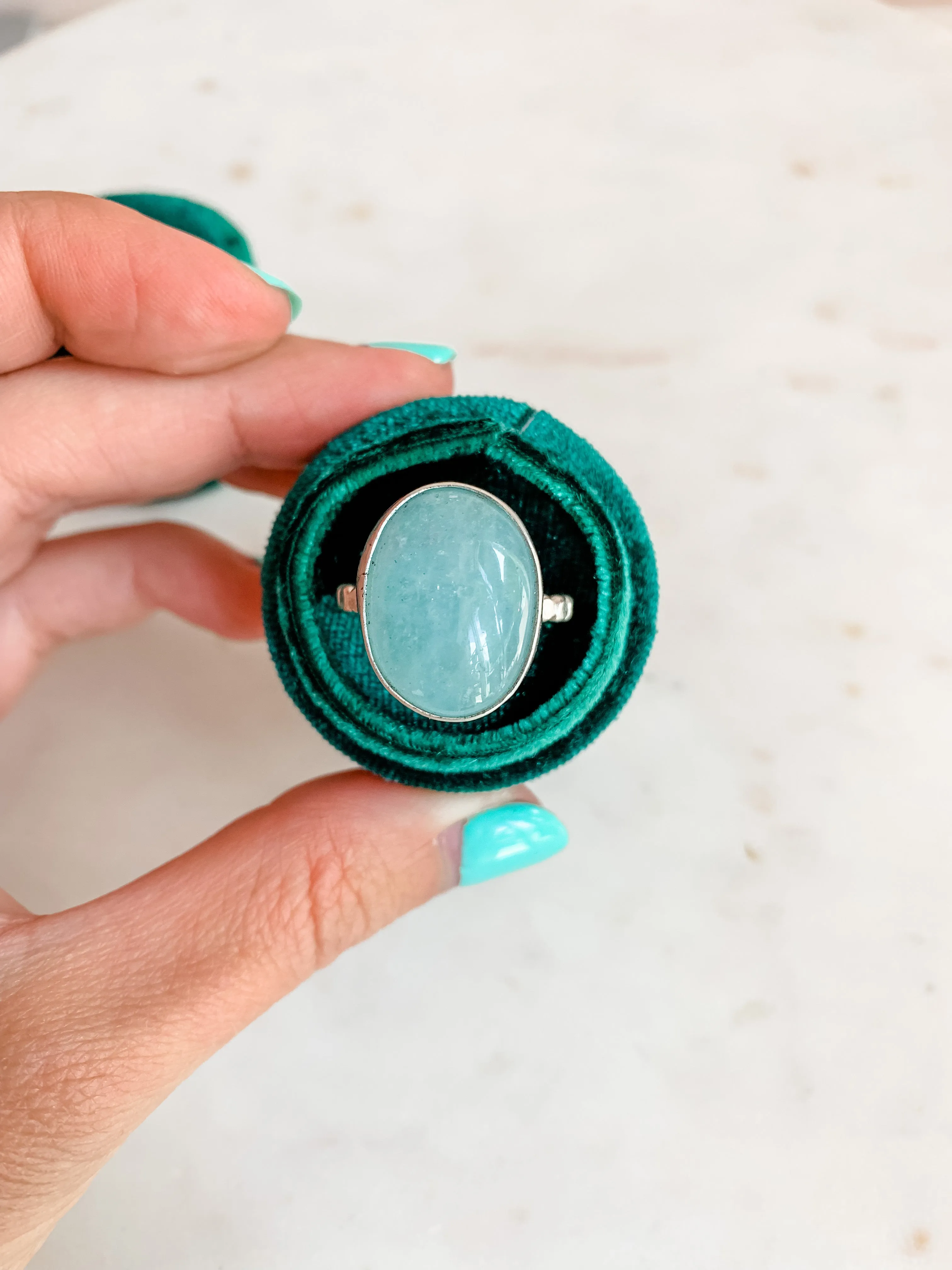 Aquamarine Statement Ring - 9