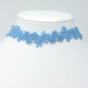 Astrid Light Blue Daisy Choker