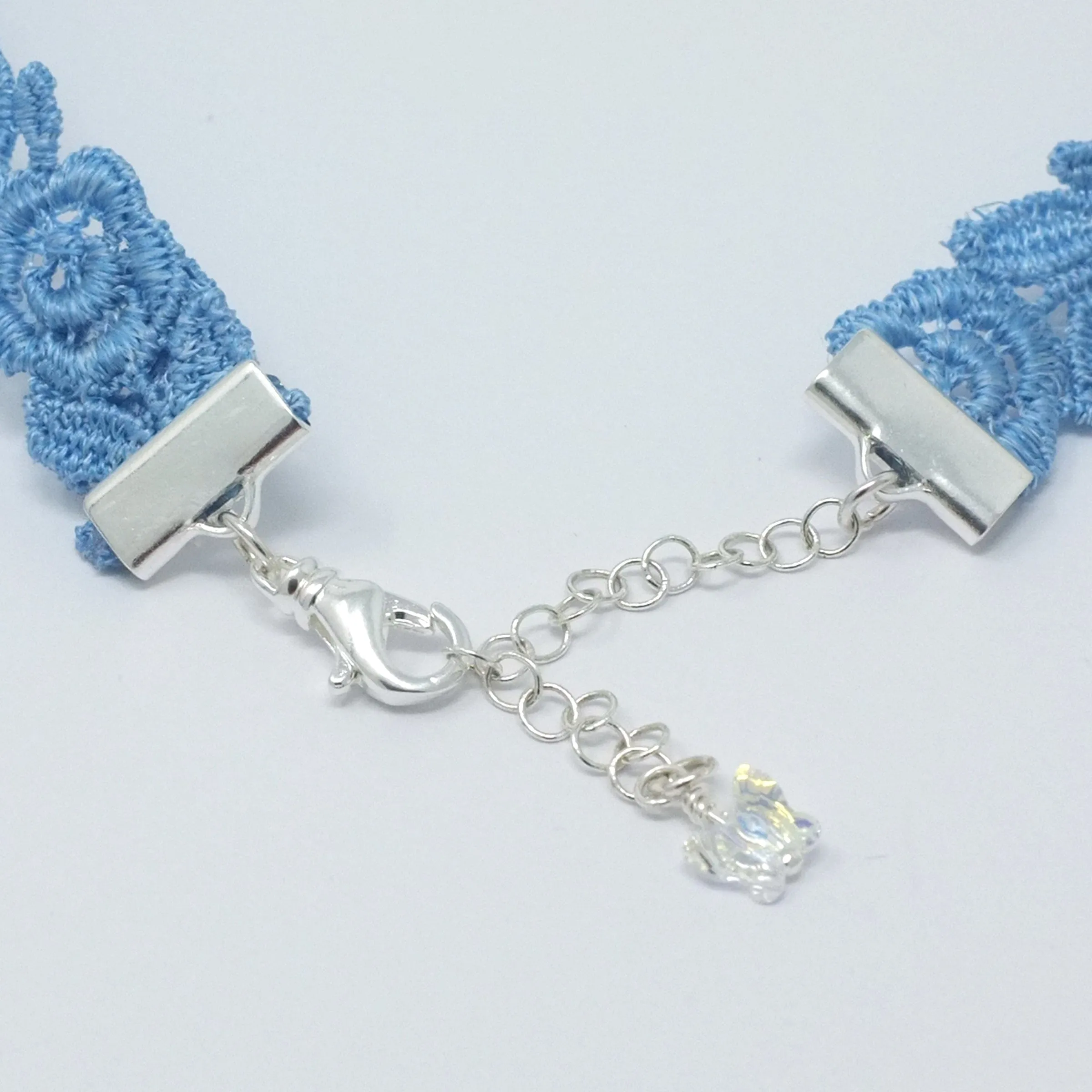 Astrid Light Blue Daisy Choker