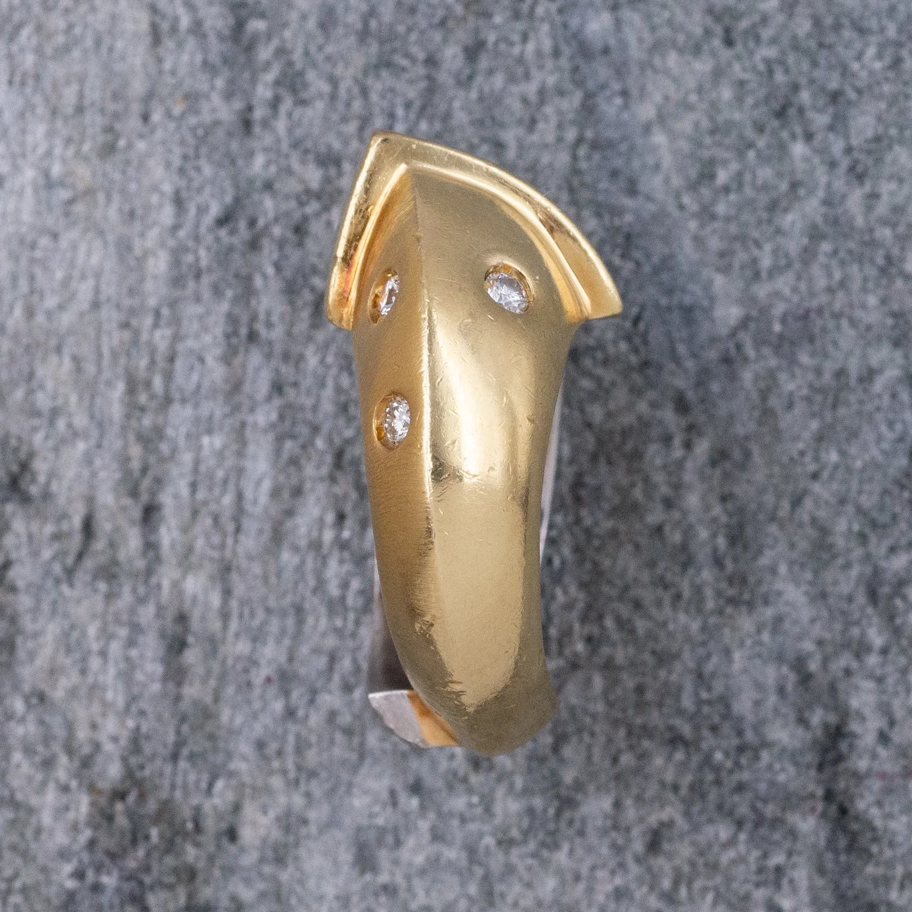 Avant-garde Diamond Art Ring c1980
