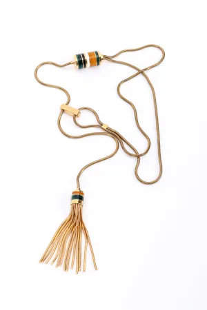 Barrel Pendant Lariat Necklace