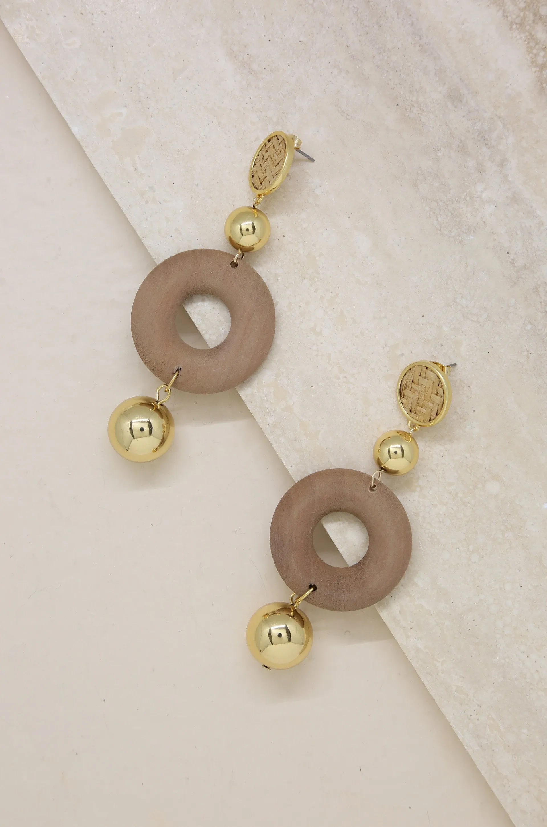 Beachwood 18k Gold Plated Statement Earrings