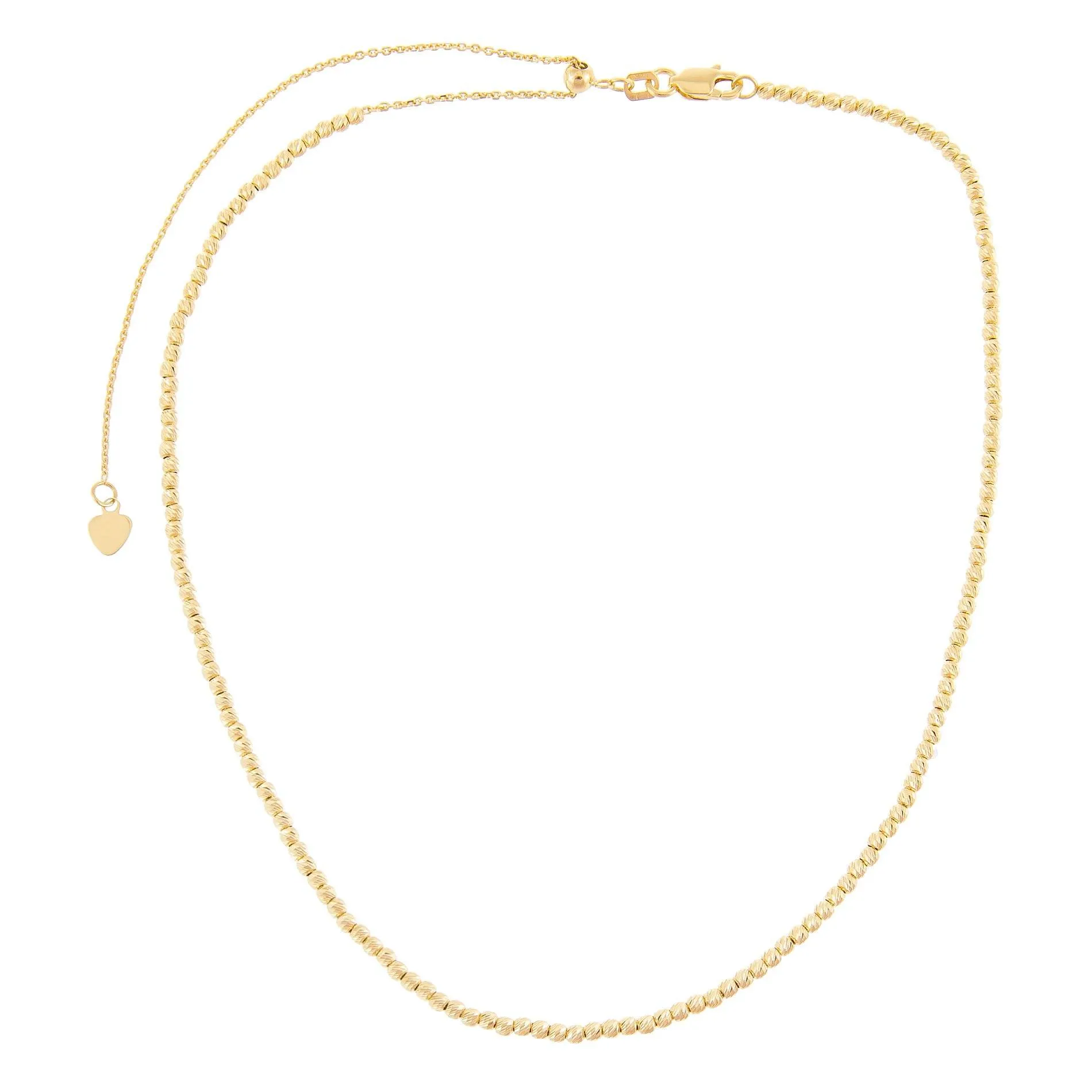 Beaded Adjustable Choker 14K