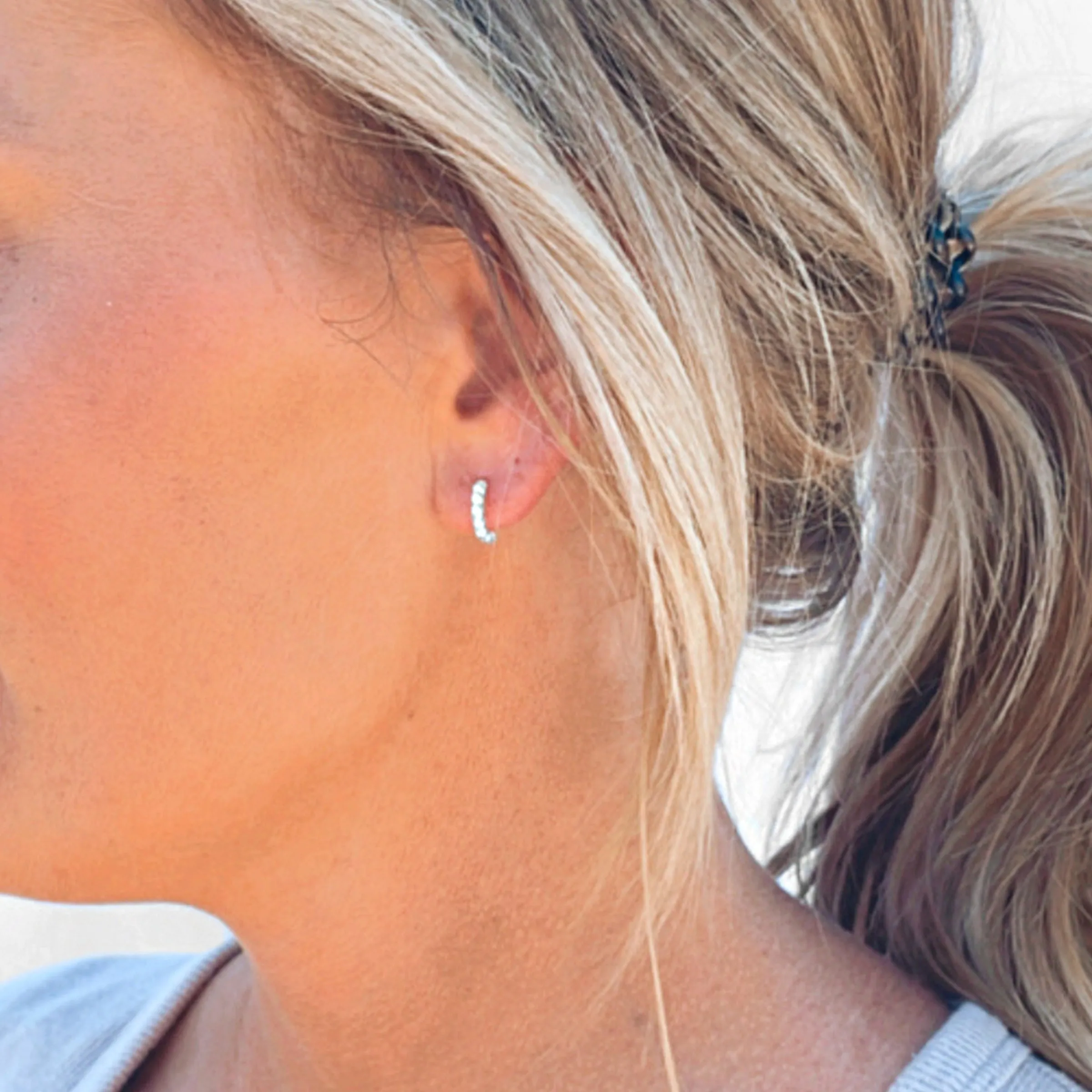 Beaded Hoop Earrings