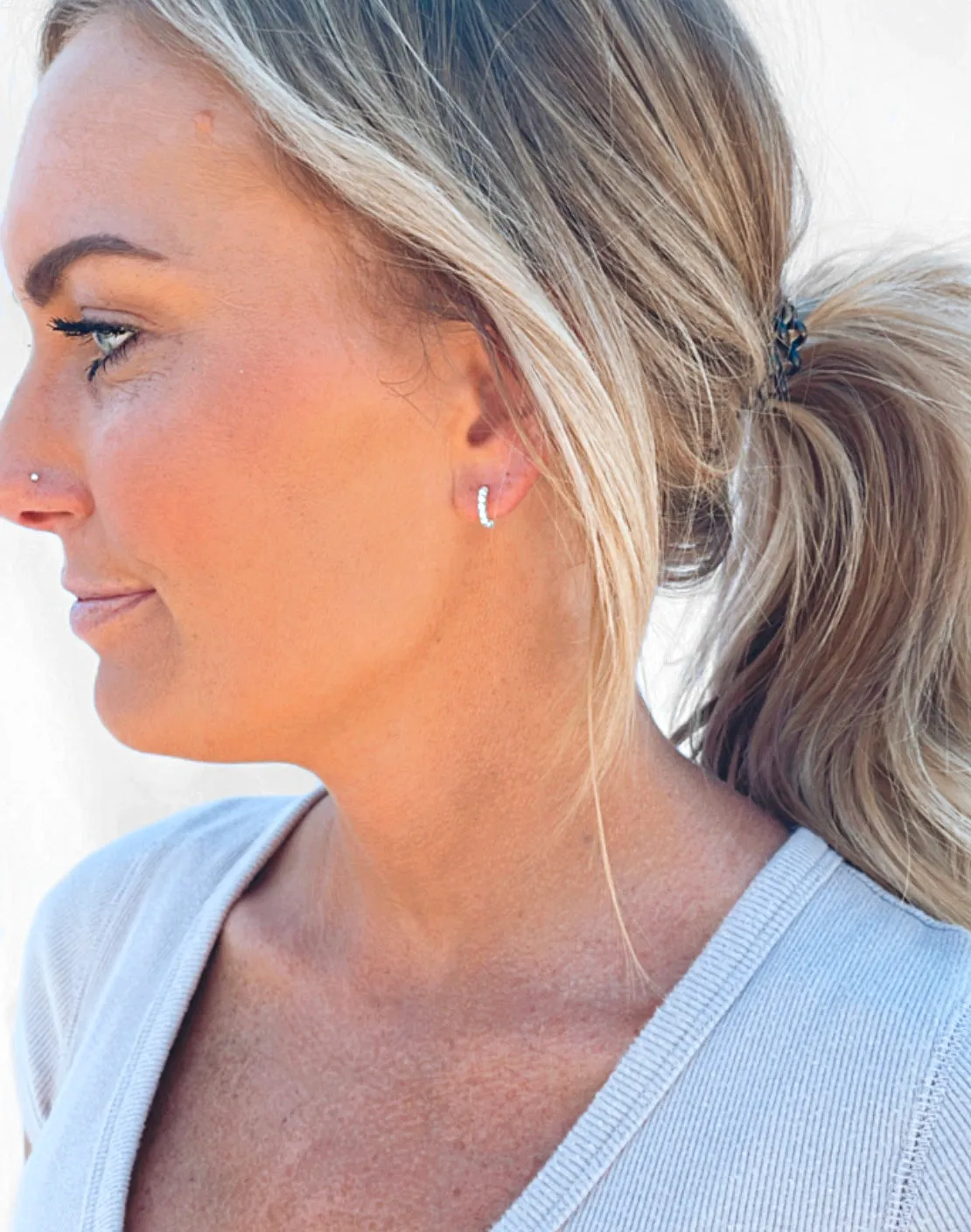 Beaded Hoop Earrings