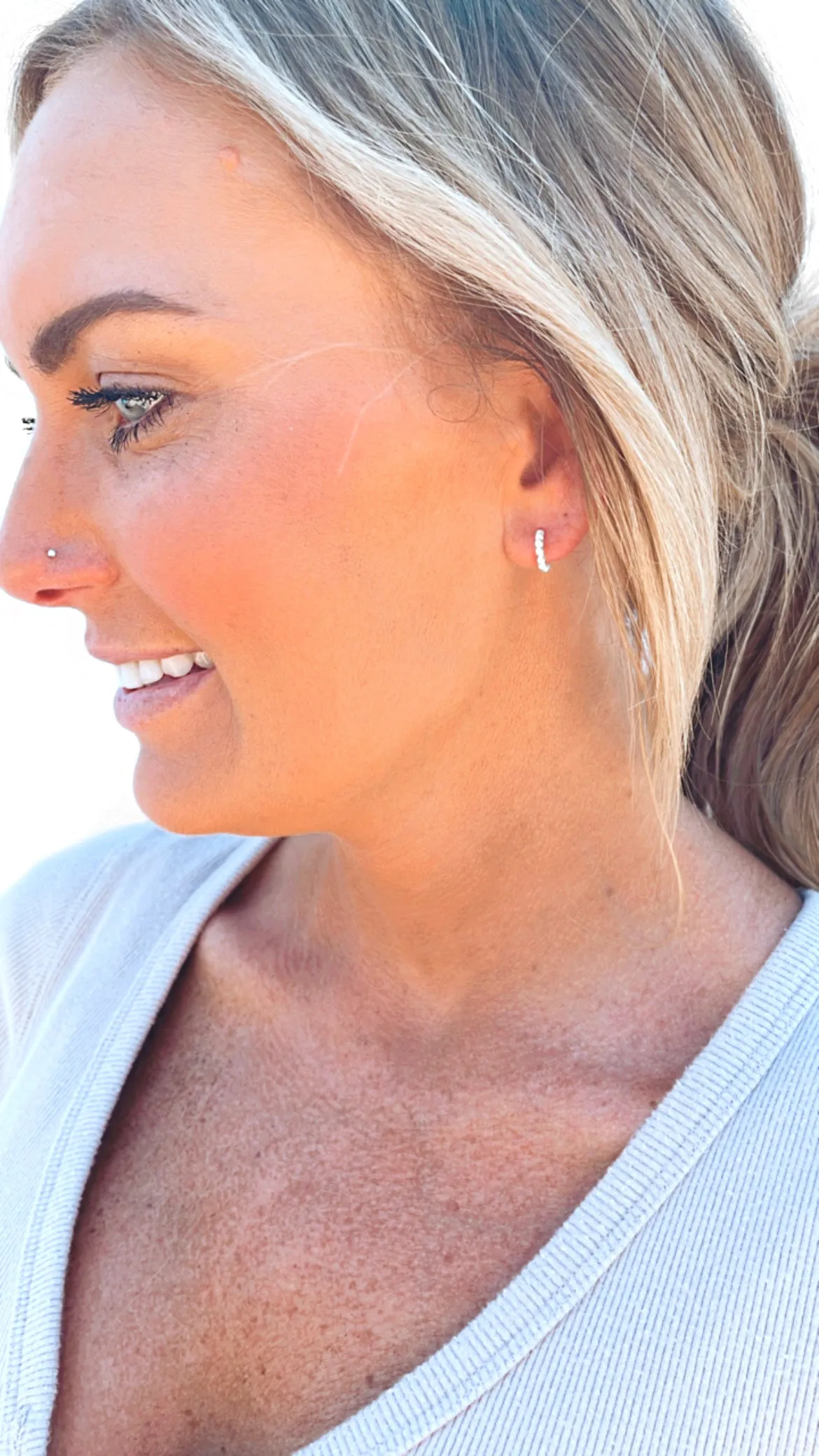 Beaded Hoop Earrings