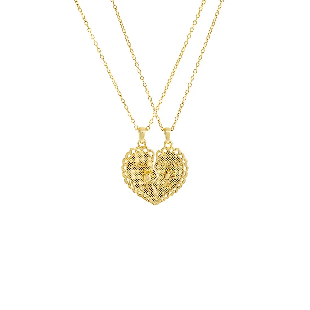 Best Friend Heart Friendship Necklace