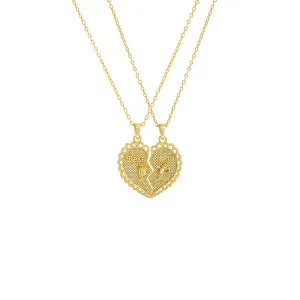 Best Friend Heart Friendship Necklace