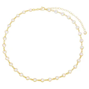 Bezel Heart Choker