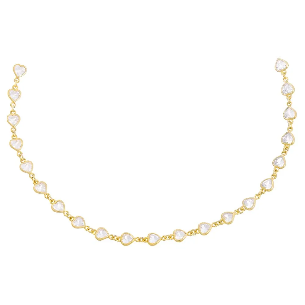 Bezel Heart Choker
