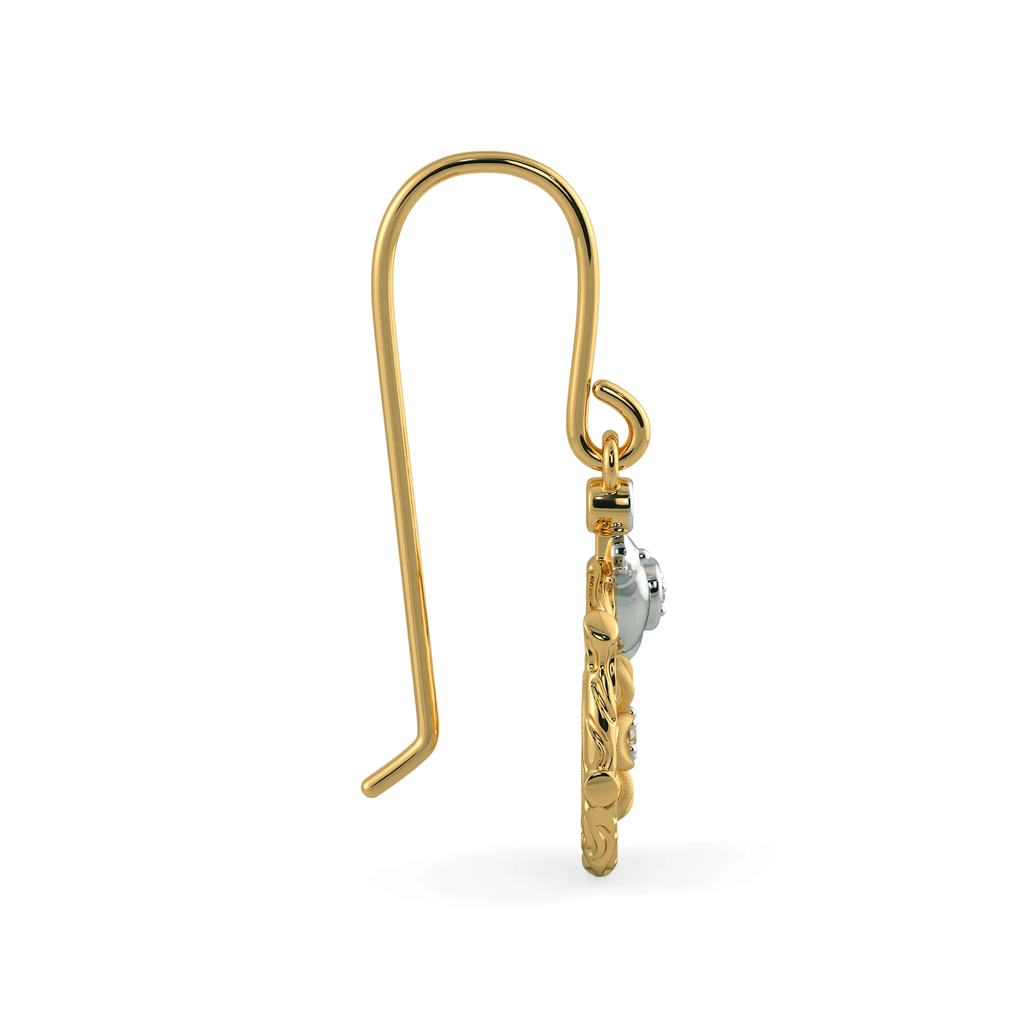 Bird Branch Drop Earrings / Diamond 14k Gold Earrings / Real Diamond Earrings / 14kt Solid Gold Earrings / 2 Earrings Pair