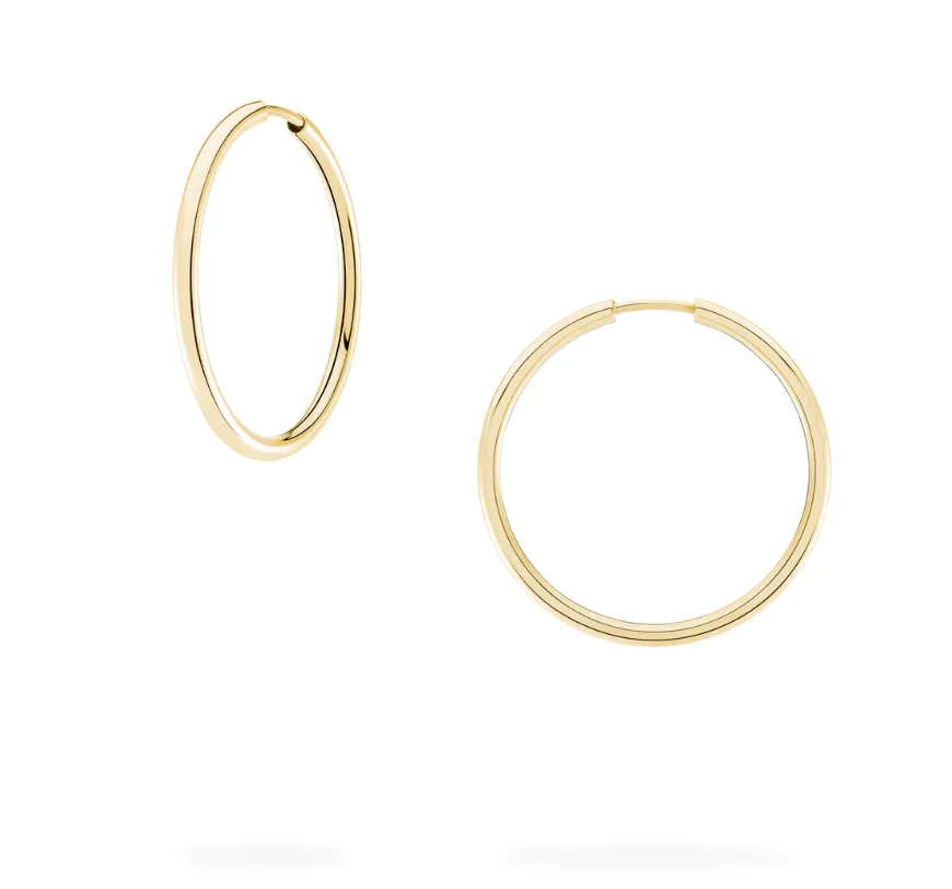 Birks 18K Yellow Gold Hoop Earrings 29 MM