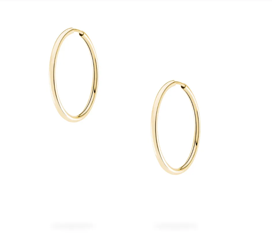 Birks 18K Yellow Gold Hoop Earrings 29 MM