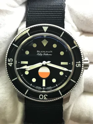Blancpain Fifty Fathoms MIL-SPEC Hodinkee 5008 11B30 NABA Black Dial Automatic Men's Watch
