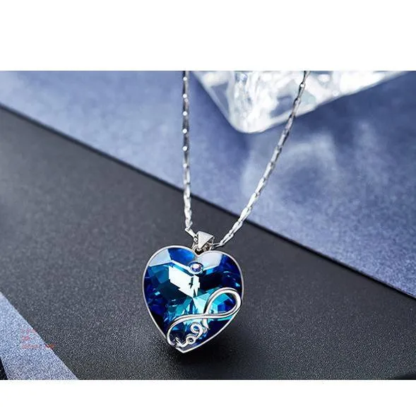 Blue Purple Series Heart Necklace