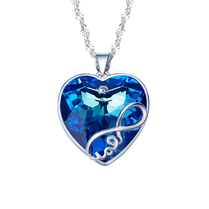 Blue Purple Series Heart Necklace