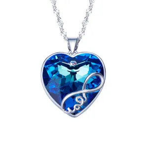 Blue Purple Series Heart Necklace