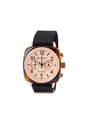 Briston Clubmaster Classic Acetate Chronograph Gold PVD Rose Gold Dial 40mm