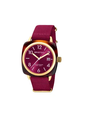 Briston Clubmaster Classic Acetate HMS Gold Berry Sunray Dial 40mm