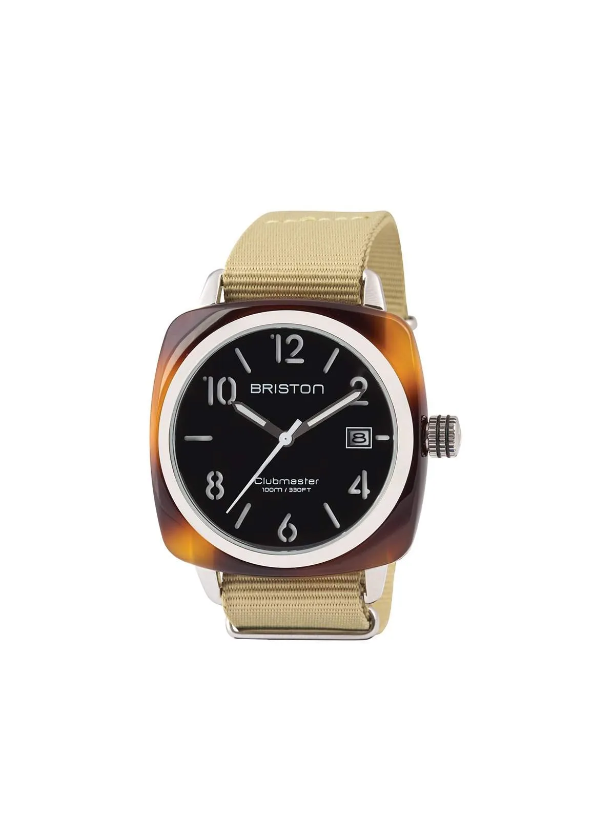 Briston Clubmaster Classic Acetate HMS Tortoise Shell Black Dial 40mm