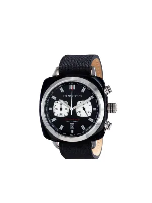 Briston Clubmaster Sport Acetate Chronograph Black With Black Dial 42mm