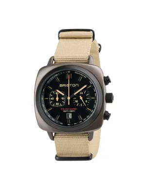 Briston Clubmaster Sport Steel Chronograph Khaki 42mm