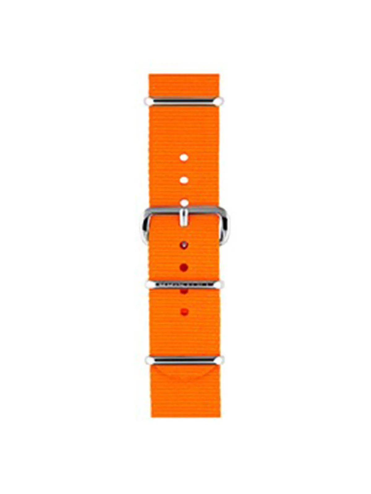 Briston Nato Strap Neon Orange Polished Steel 18mm