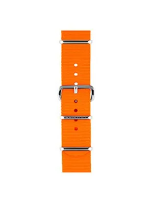 Briston Nato Strap Neon Orange Polished Steel 18mm