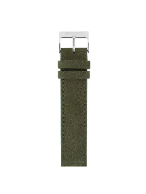 Briston Suede Strap Green Polished Steel 18mm