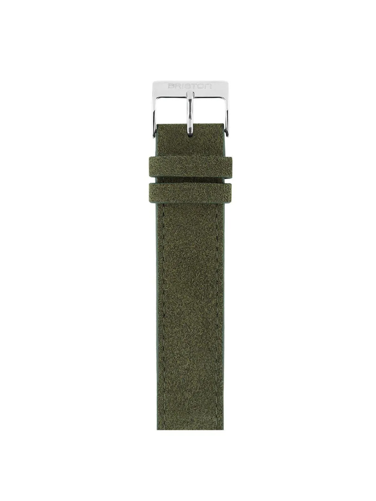 Briston Suede Strap Green Polished Steel 18mm