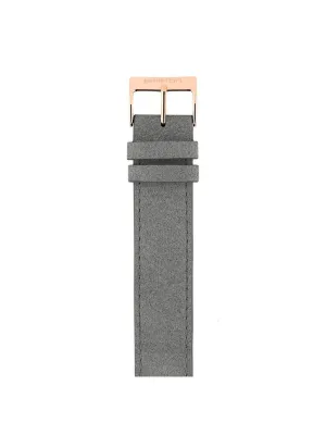 Briston Suede Strap Light Grey Rose Gold 18mm