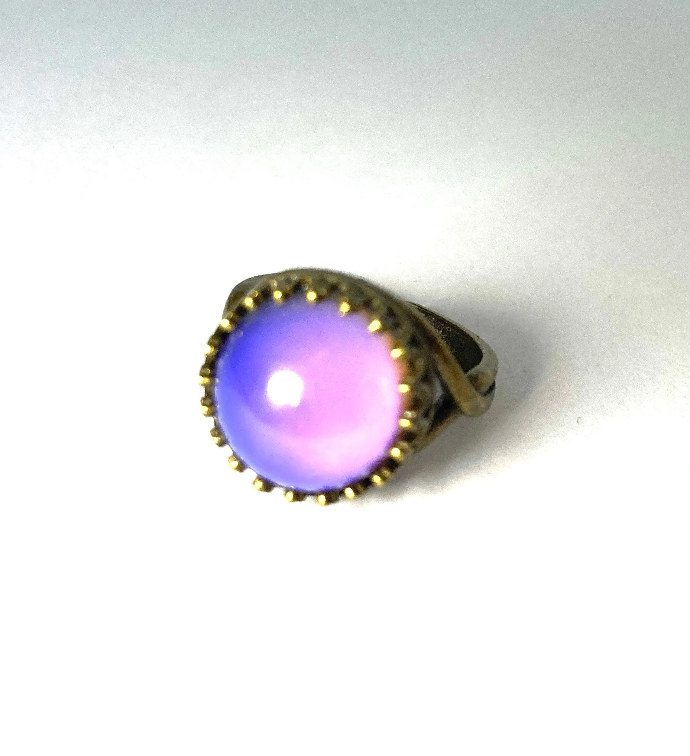 Bronzed Circular Crown Setting Mood Ring