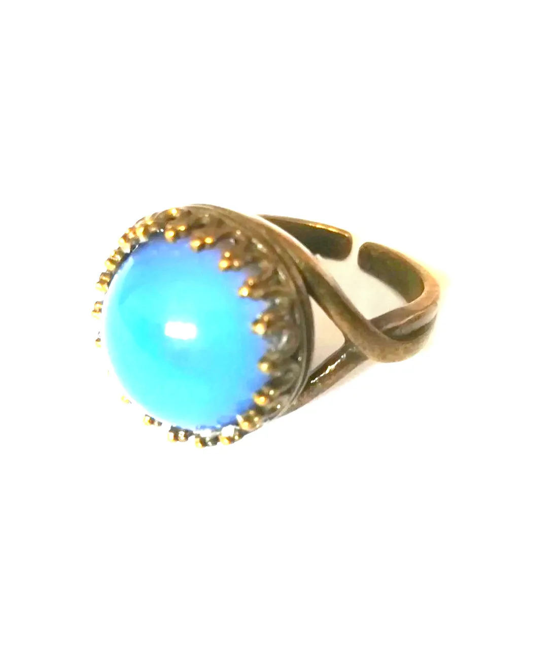 Bronzed Circular Crown Setting Mood Ring