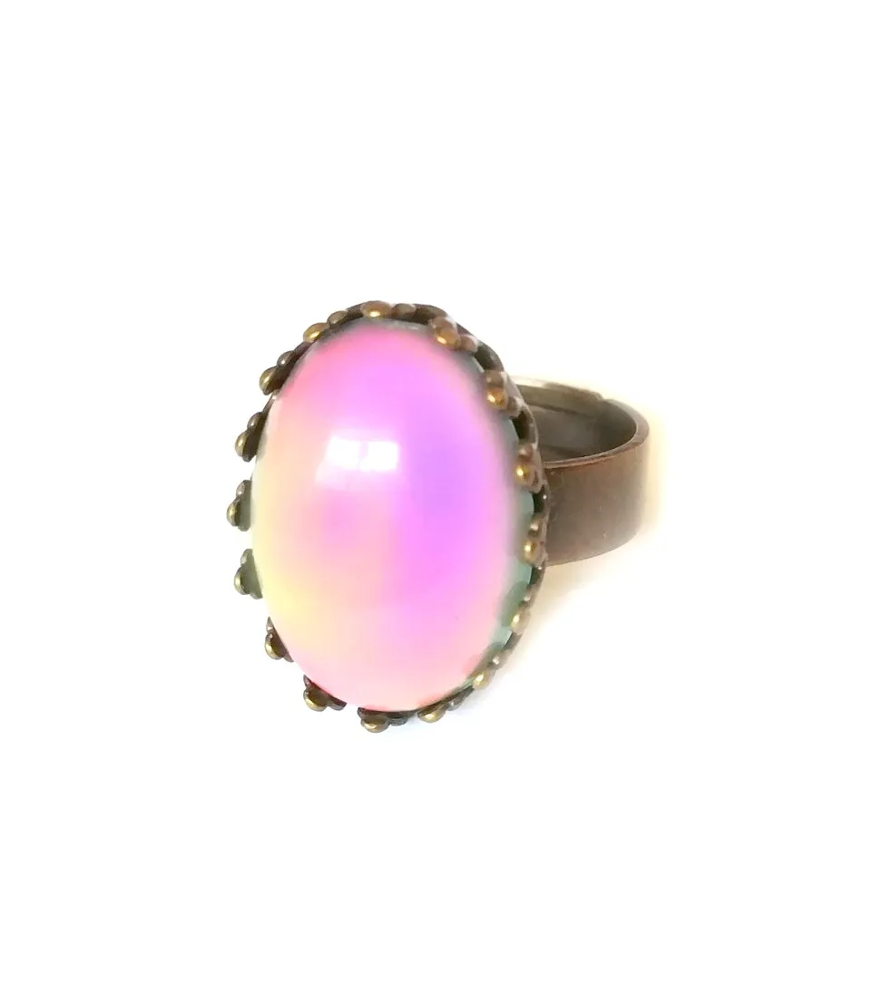 Bronzed Crown Setting Mood Ring