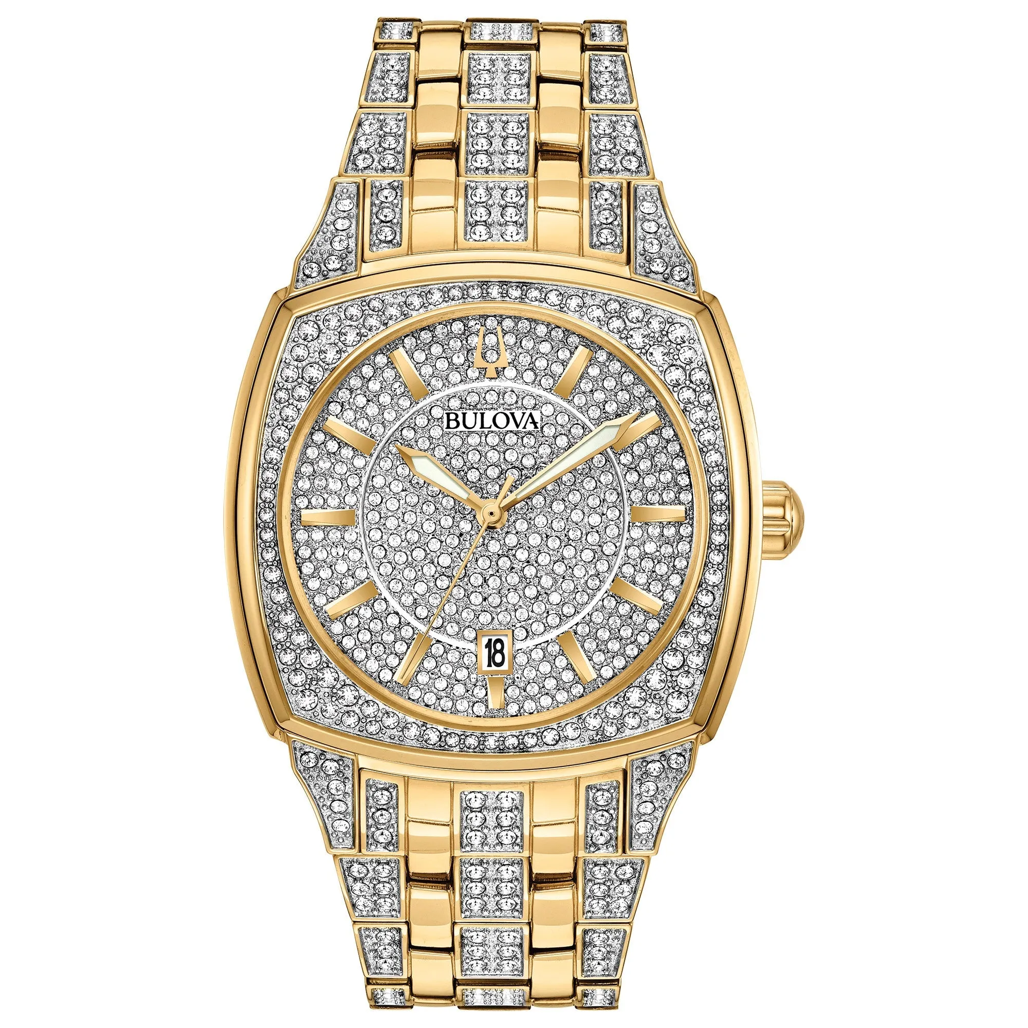 Bulova Dress/Classic Crystal Mens Watch Stainless Steel