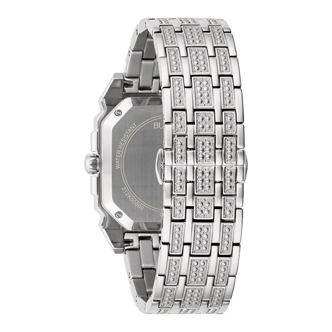Bulova Octava Mens Stainless Steel Crystal Watch