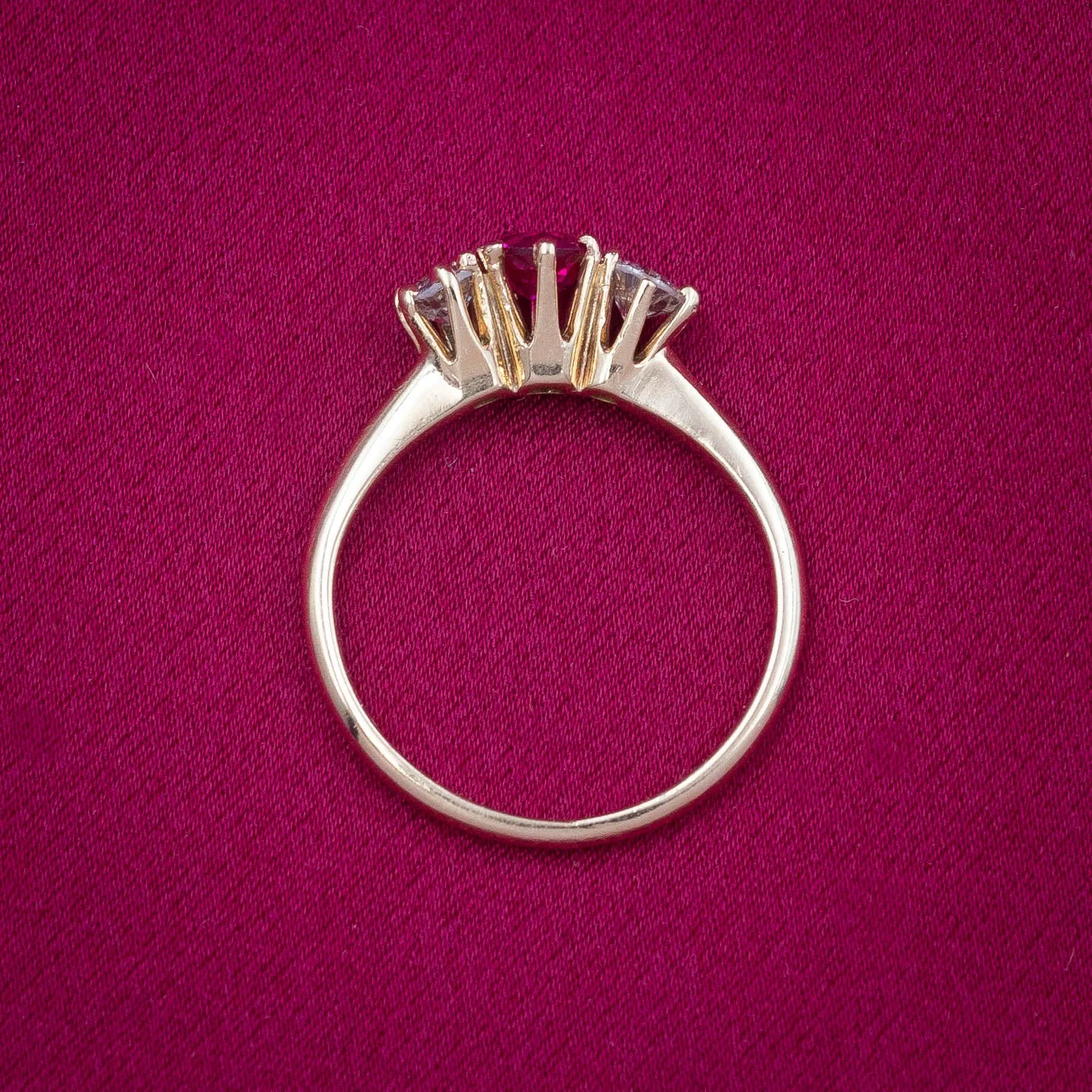 Burmese Ruby and Diamond Ring c1980