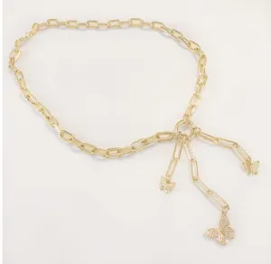 Butterfly charm necklace