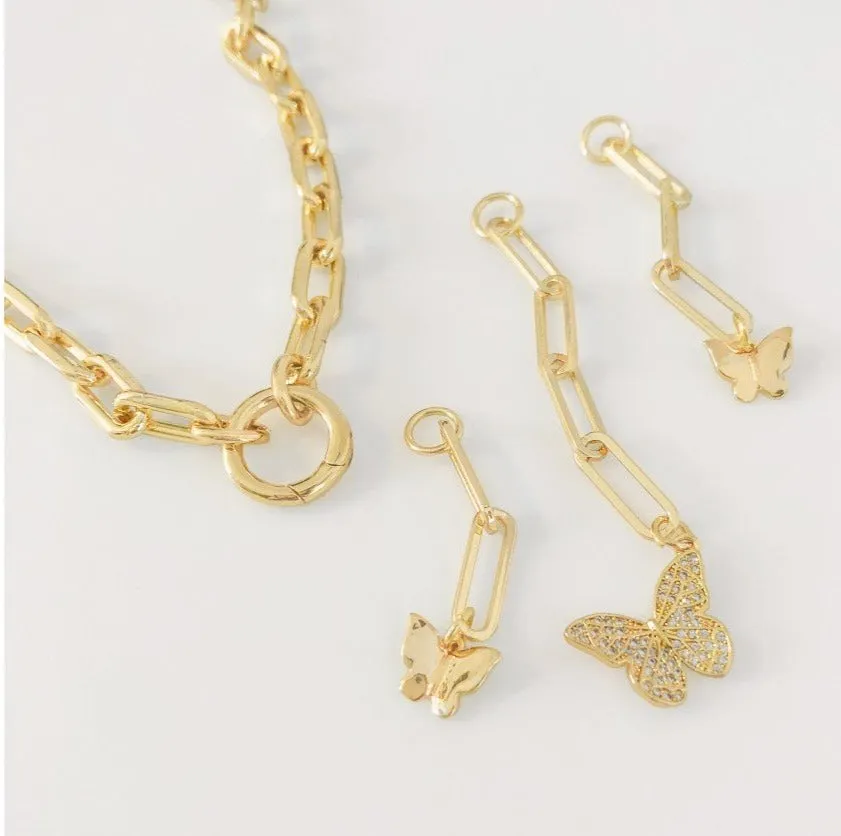 Butterfly charm necklace