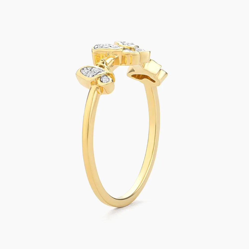 Butterfly Trio Statement Ring