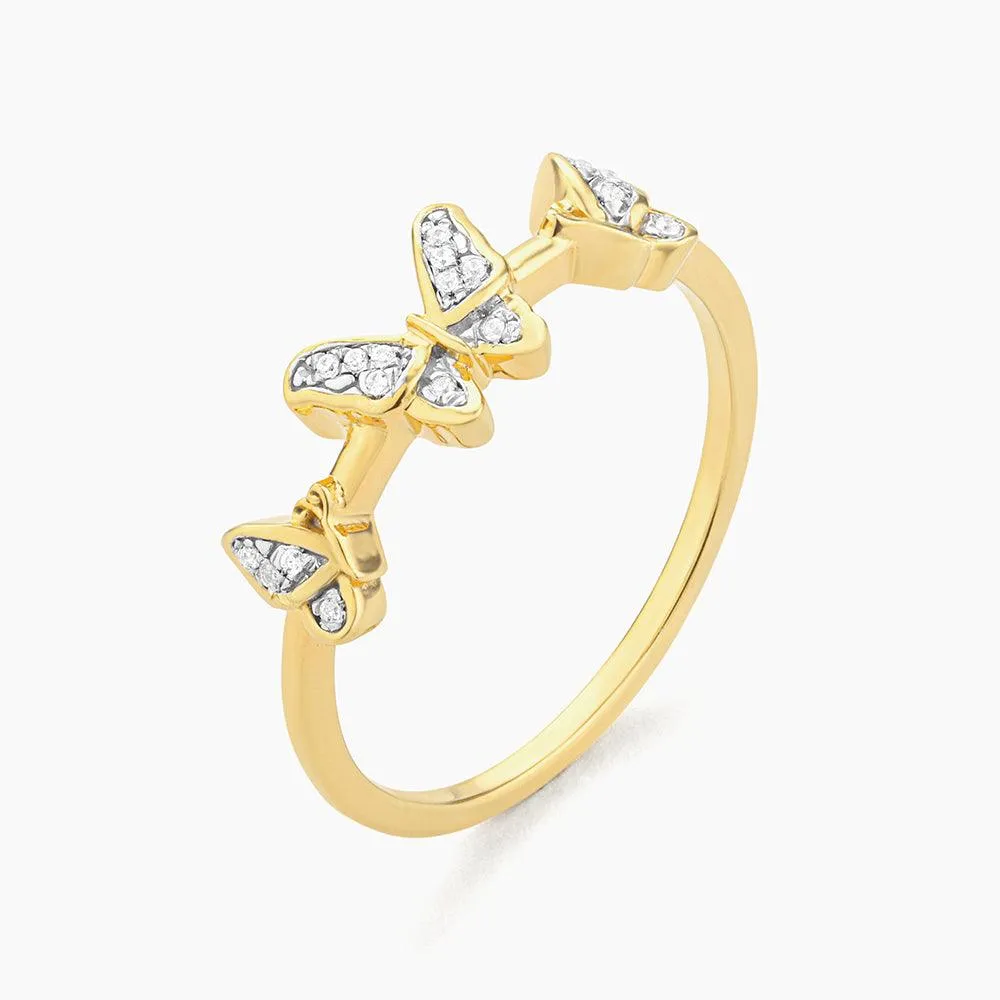 Butterfly Trio Statement Ring