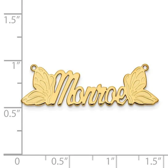 Butterfly Wings Nameplate Necklace