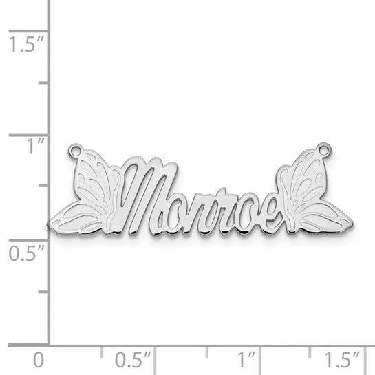 Butterfly Wings Nameplate Necklace