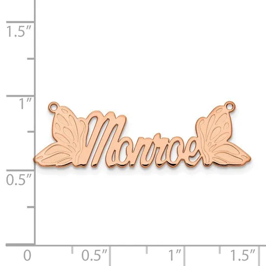 Butterfly Wings Nameplate Necklace