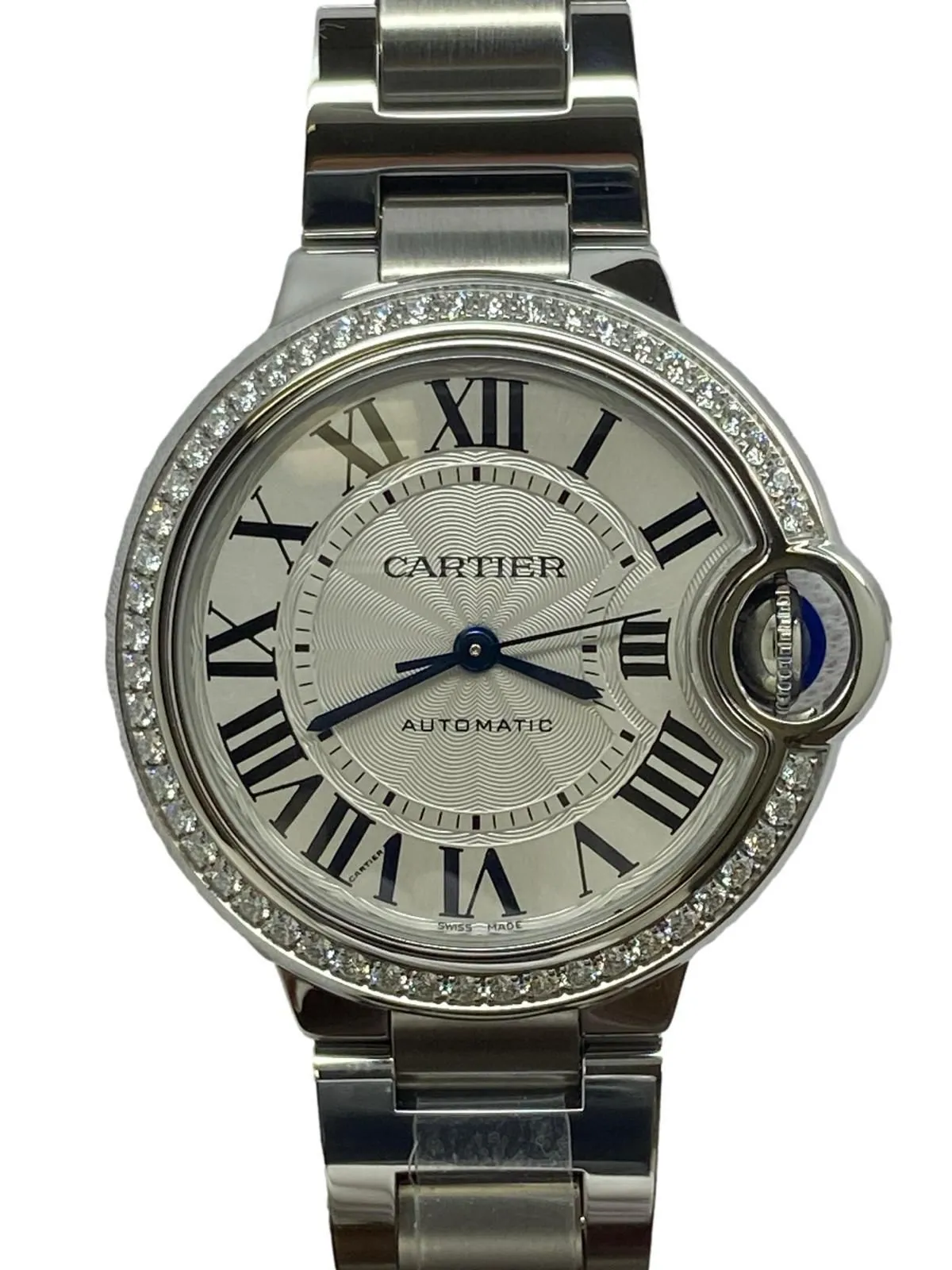 Cartier Ballon Bleu 33mm W4BB0023 Silver Dial Automatic Women's Watch