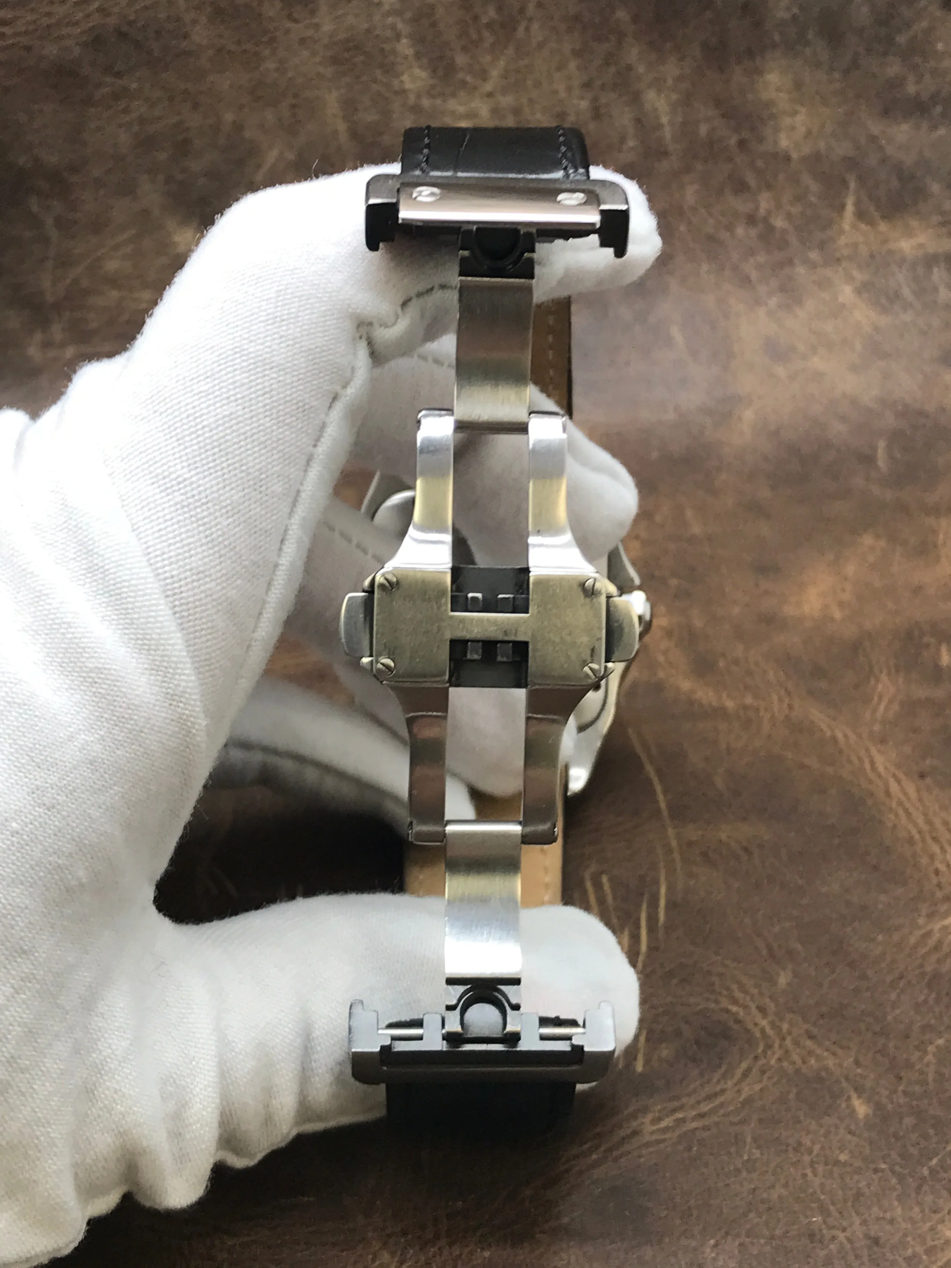 Cartier Santos 100 Midsize 2878 Black Dial Automatic Watch
