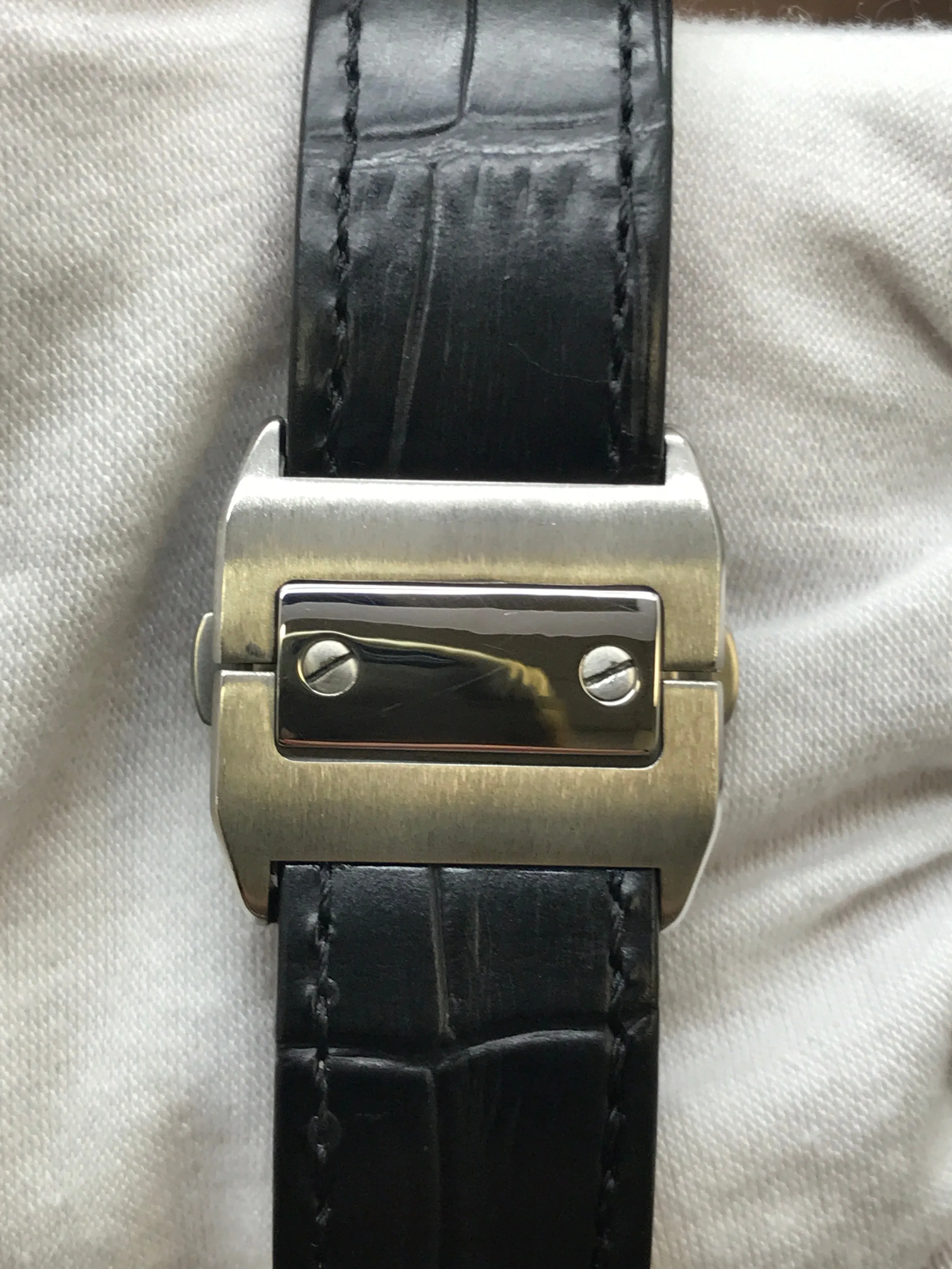 Cartier Santos 100 Midsize 2878 Black Dial Automatic Watch